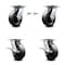 Service Caster 6 Inch Glass Filled Nylon Swivel Caster Swivel Locks 2 Brakes SCC, 2PK SCC-35S620-GFNB-BSL-2-SLB-2 - alternate 1